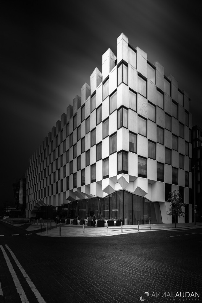 Schwarz Weiß Bild Hotel Dublin Architektur modern