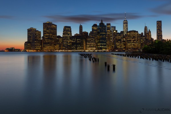 Downtown New York at the blue hour