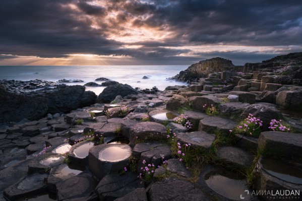 Sunset at the Giant's Causeway