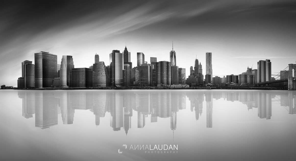 Skyline von New York in Schwarz-weiß